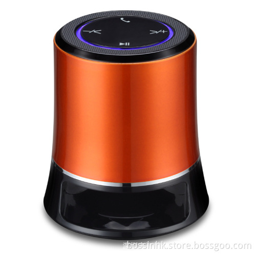 Plastic Portable Golden Bluetooth Mini Speaker with Gift Box